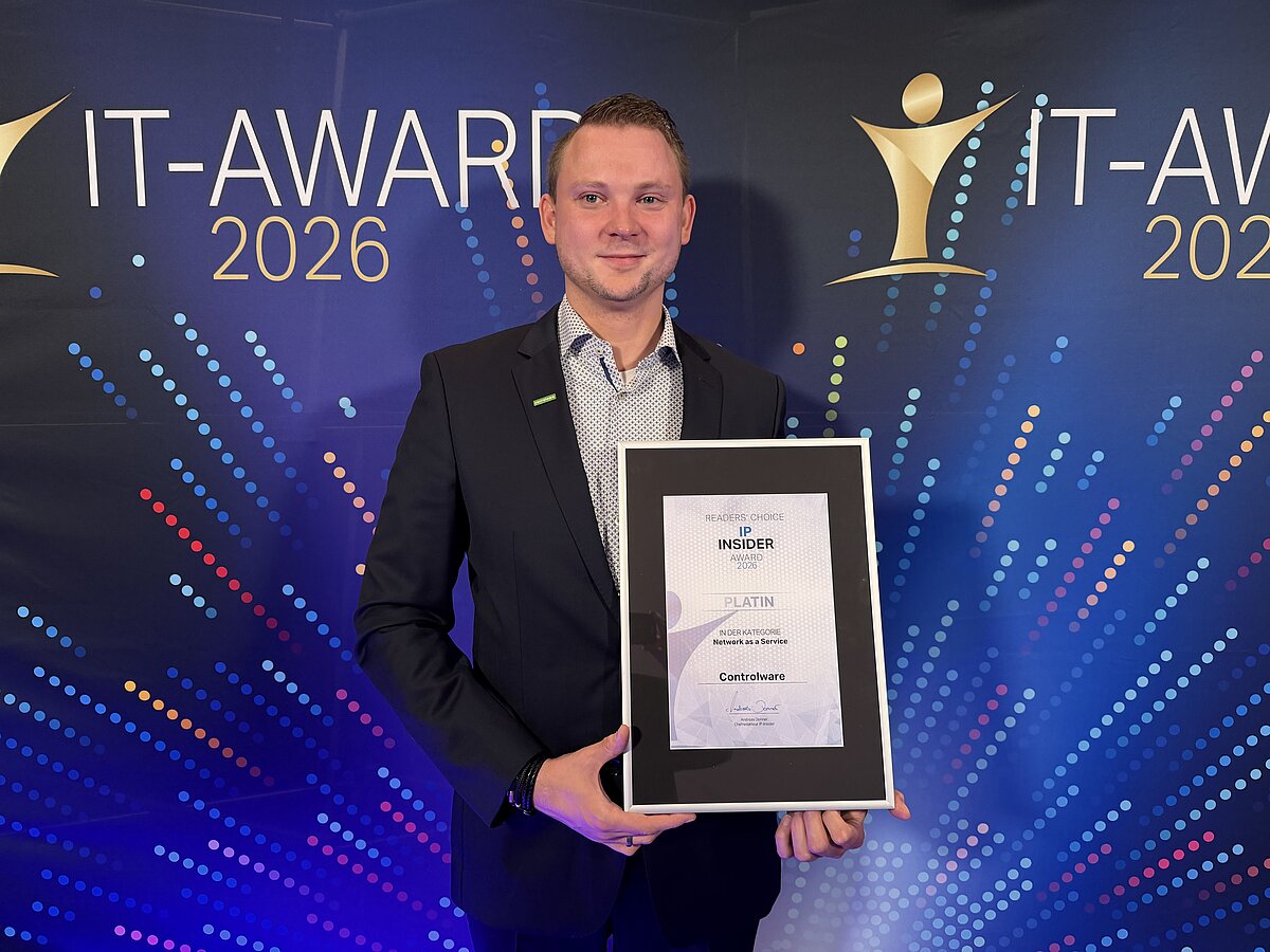 Controlware belegt ersten Platz mit Platin-Auszeichnung bei den  IP-Insider Readers’ Choice Awards 2026